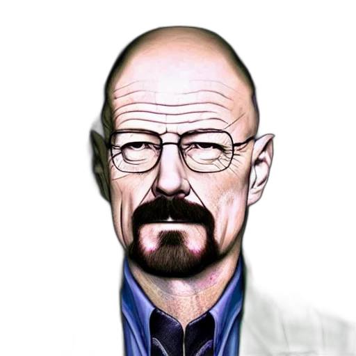 face, animal, jacket, cartoon, photorealistic, comic book art, pixel art, walter transparent PNG cut-out