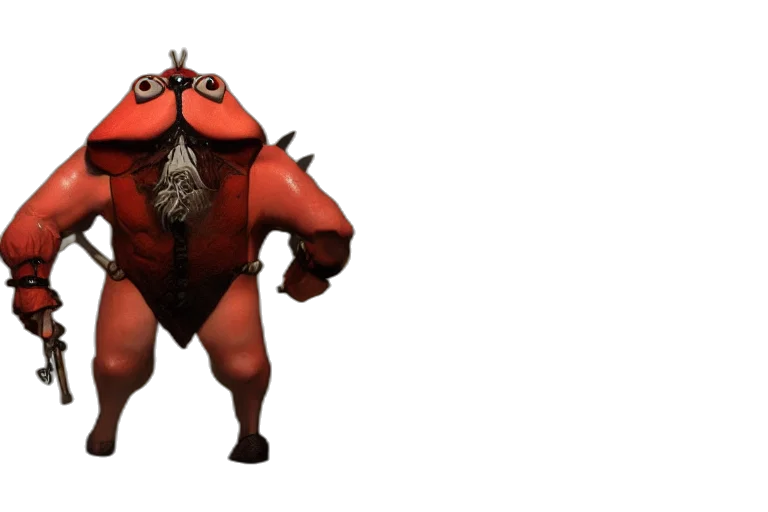 creature, animal, mask, robot, concept art, 3d render, fantasy art, red transparent PNG cut-out