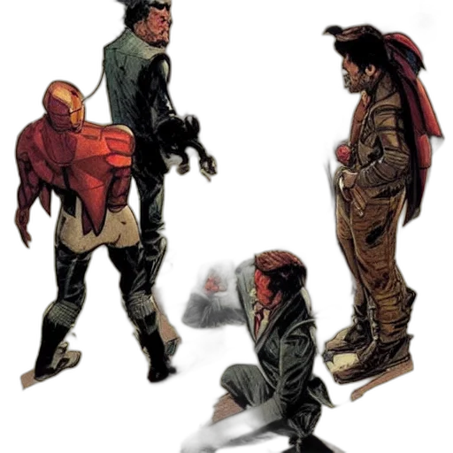 jacket, comic book art, concept art, outer space transparent PNG cut-out