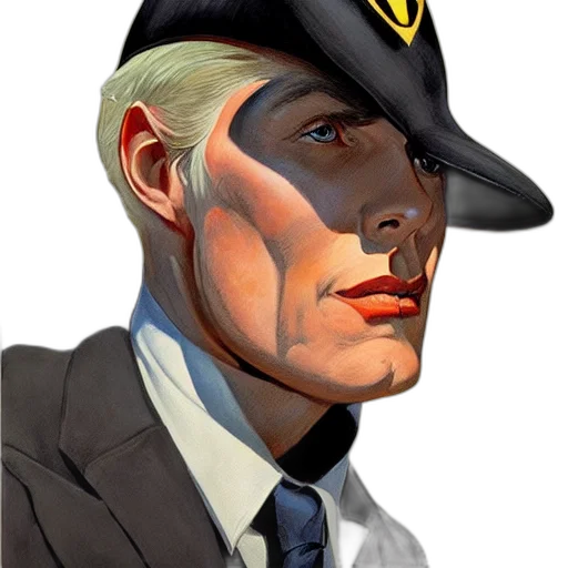 hat, face, staff, comic book art, concept art, cartoon, photorealistic, portrait transparent PNG cut-out