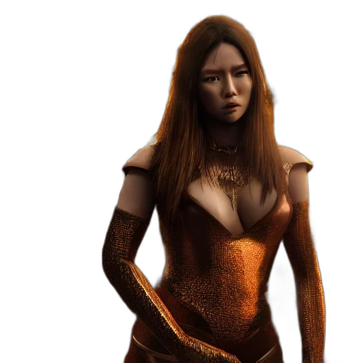 dress, fantasy art, concept art, 3d render transparent PNG cut-out