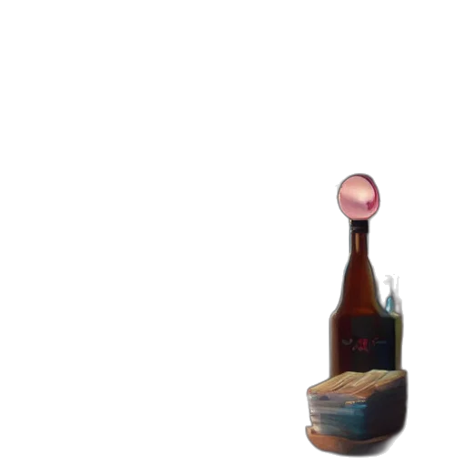 bottle, weapon, staff, jewelry, concept art, 3d render, pixel art, photorealistic transparent PNG cut-out