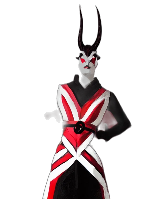 dress, staff, concept art, 3d render transparent PNG cut-out