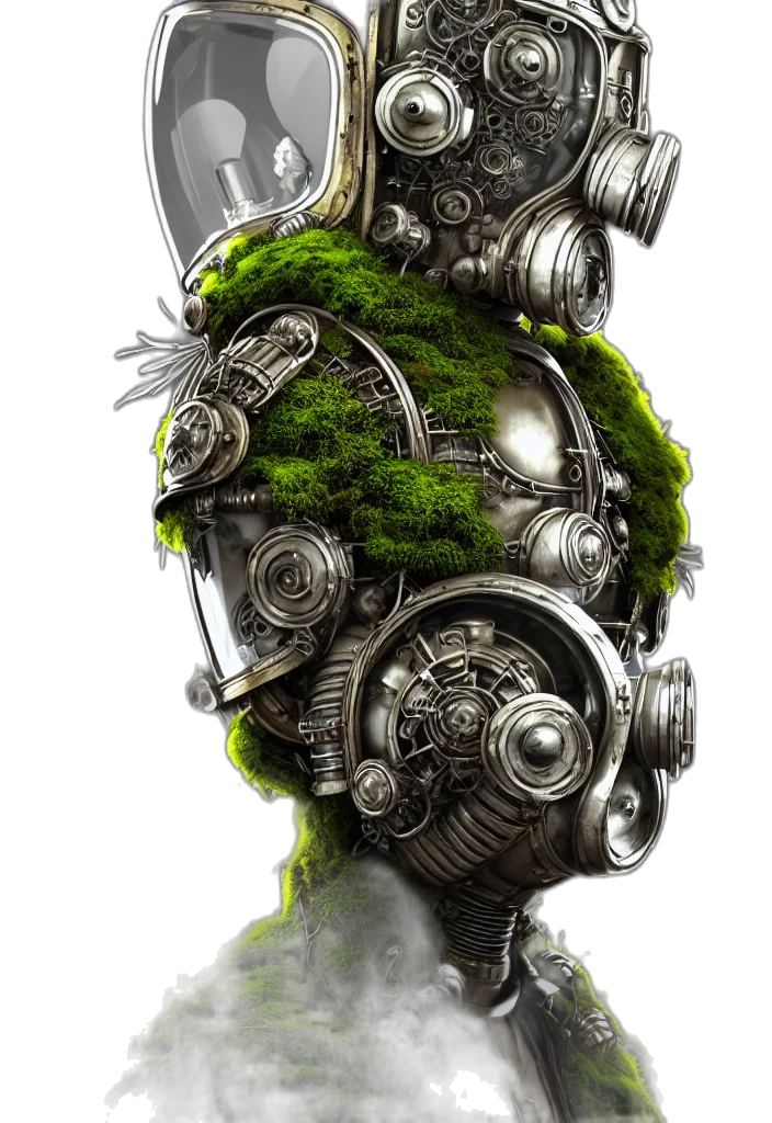 robot, mask, face, car, concept art, fantasy art, photorealistic, 3d render transparent PNG cut-out