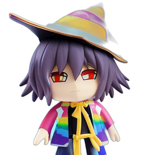 hat, staff, 3d render, pixel art transparent PNG cut-out
