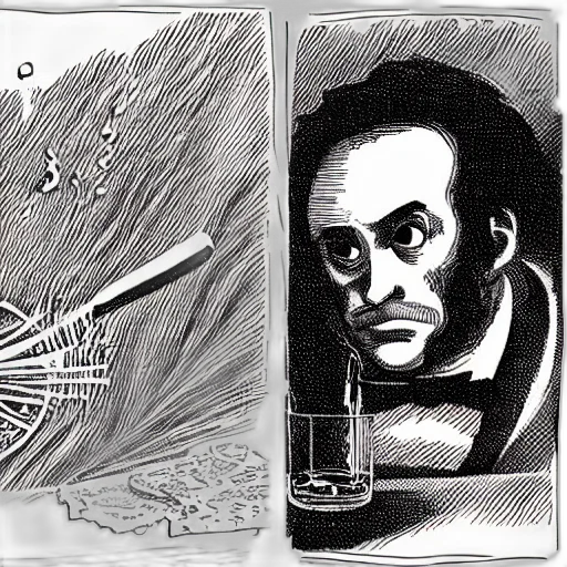 comic book art, concept art, pencil sketch, underwater transparent PNG cut-out