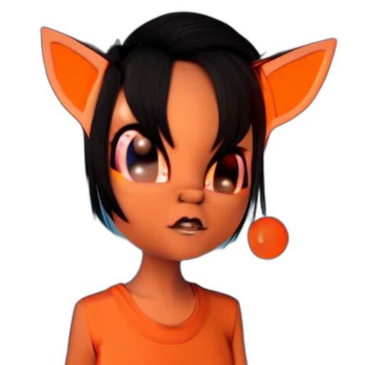 staff, face, mask, animal, 3d render, concept art, cartoon, fantasy art transparent PNG cut-out