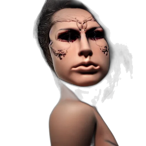 mask, face, creature, robot, photorealistic, 3d render, concept art, fantasy art transparent PNG cut-out