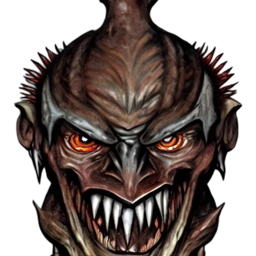 creature, face, mask, staff, concept art, fantasy art, photorealistic, comic book art transparent PNG cut-out