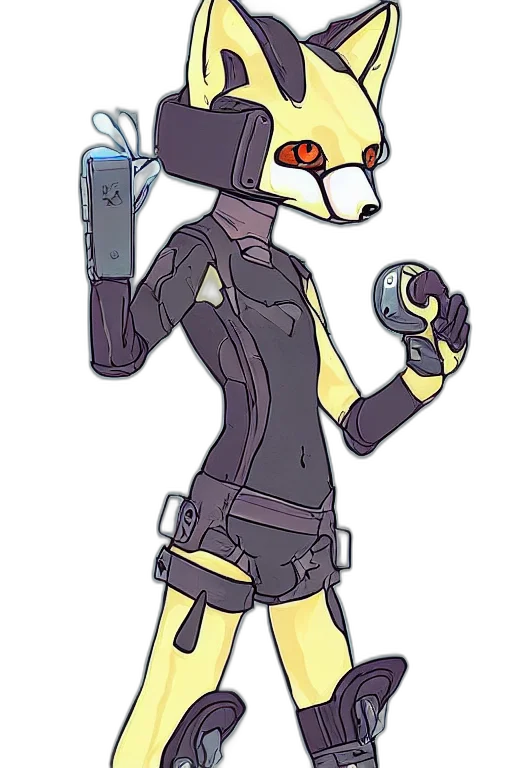 robot, mask, jacket, cyberpunk, concept art, cartoon, comic book art, dark transparent PNG cut-out