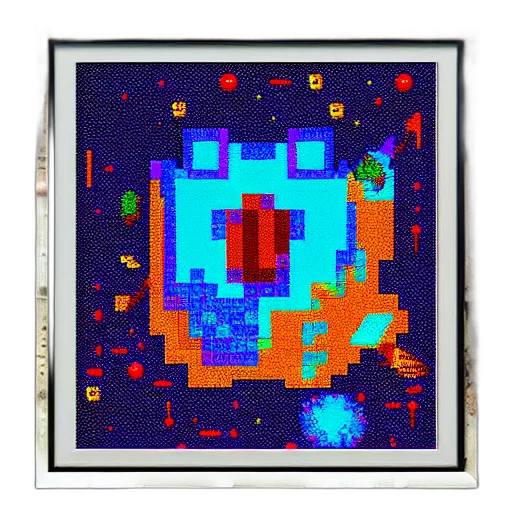 robot, face, dragon, creature, pixel art, vaporwave, cyberpunk, concept art transparent PNG cut-out