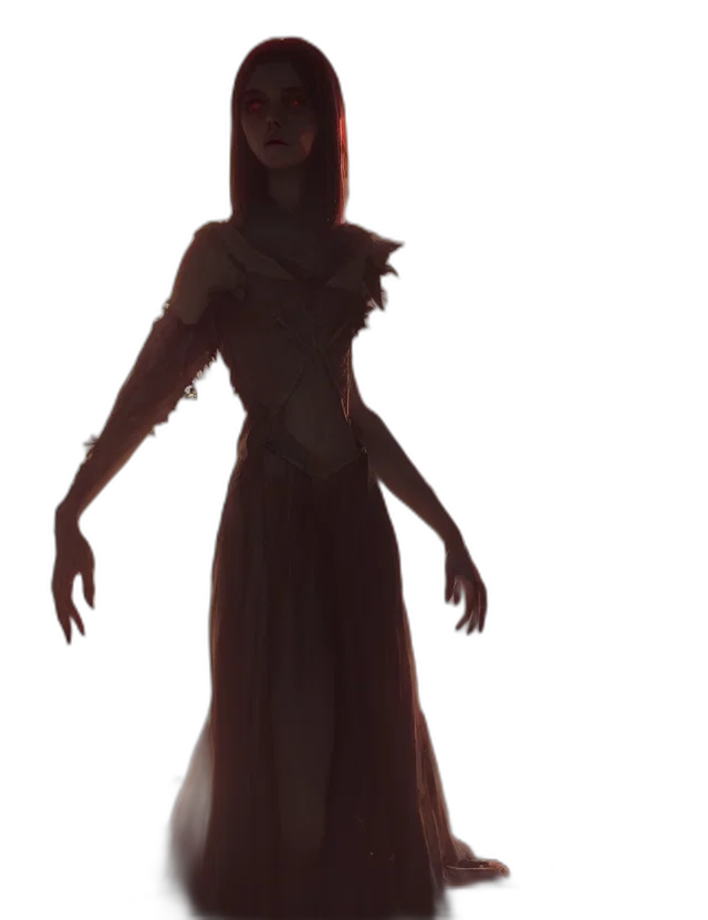dress, staff, creature, mask, concept art, fantasy art, 3d render, pixel art transparent PNG cut-out