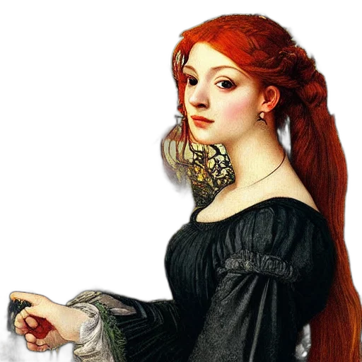 jewelry, dress, face, crown, fantasy art, photorealistic, oil painting, concept art transparent PNG cut-out