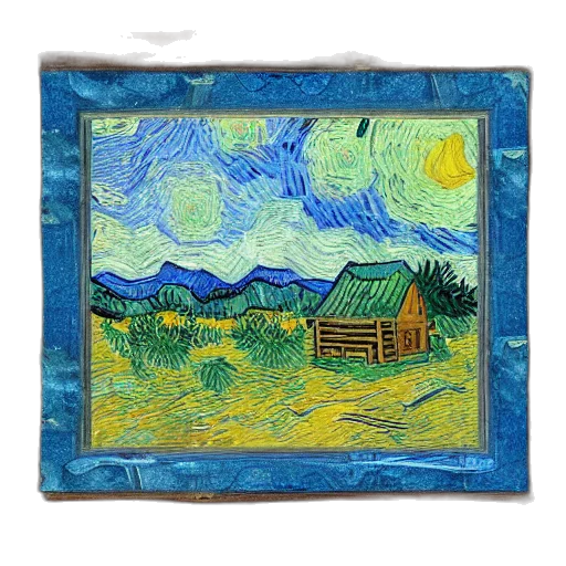 oil painting, photorealistic, watercolor, sunset, rain, beach, night, blue transparent PNG cut-out