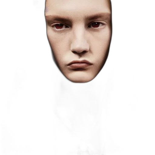 face, mask, robot, creature, photorealistic, 3d render, concept art, pixel art transparent PNG cut-out