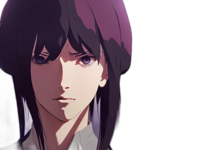 face, anime, concept art, pixel art, photorealistic, dark, monochrome, red transparent PNG cut-out