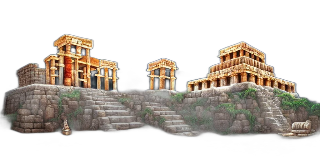 building, 3d render, concept art, photorealistic, fantasy art, illusion, painting, hidden transparent PNG cut-out