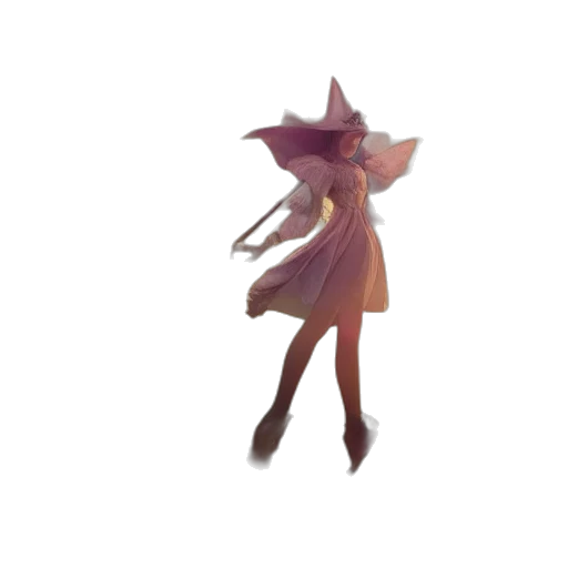 dress, staff, creature, hat transparent PNG cut-out