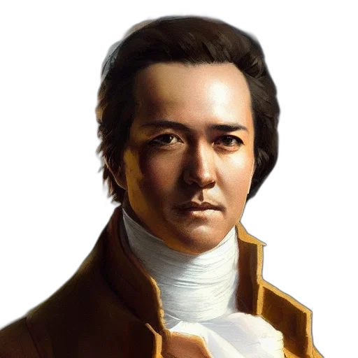 face, staff, photorealistic, oil painting transparent PNG cut-out