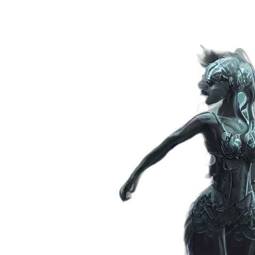 robot, mask, concept art, 3d render, fantasy art, cyberpunk, blue, dark transparent PNG cut-out