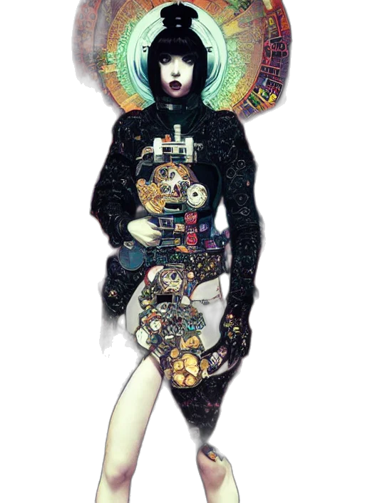 dress, mask, jewelry, robot transparent PNG cut-out