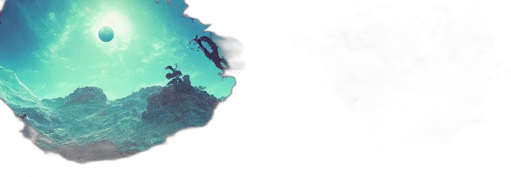 dragon, underwater, outer space, fog transparent PNG cut-out