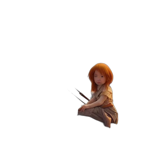 creature, hair, weapon, staff transparent PNG cut-out