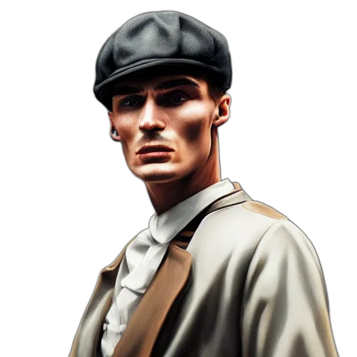 hat, staff, face, jacket transparent PNG cut-out