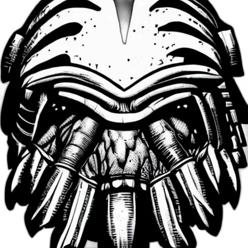 mask, robot, face, crown, comic book art, concept art, fantasy art, cartoon transparent PNG cut-out