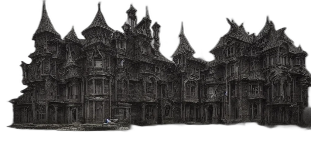 building, concept art, 3d render, fantasy art transparent PNG cut-out