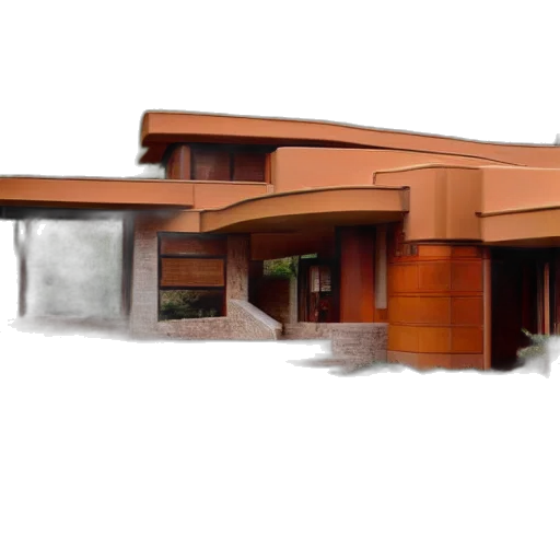 building, 3d render, photorealistic, concept art, earth tones, modern, house, built transparent PNG cut-out