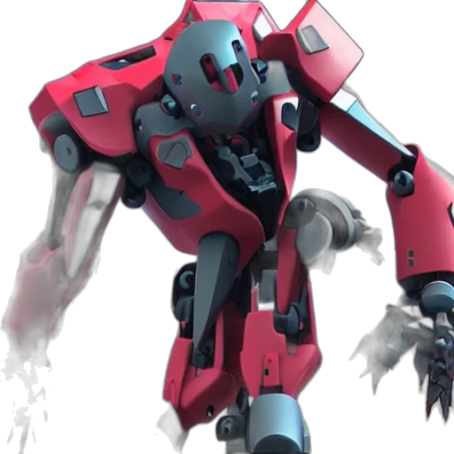 robot, weapon, concept art, 3d render transparent PNG cut-out