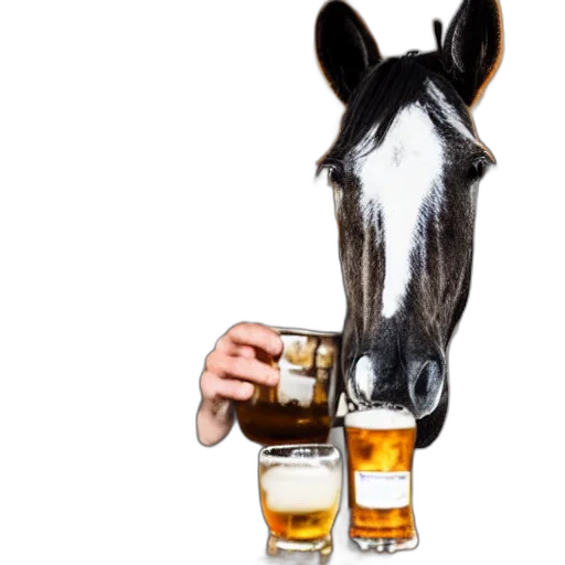 animal, long, faced, horse transparent PNG cut-out