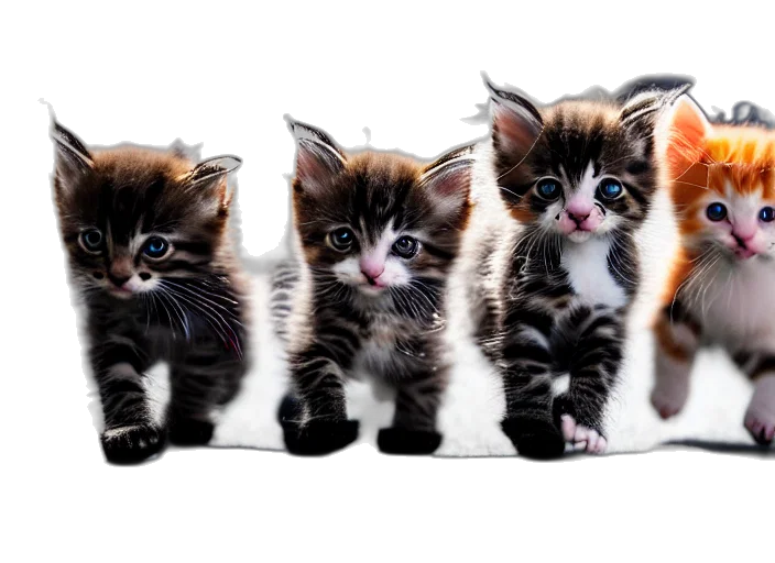 animal, photorealistic, photo, kittens transparent PNG cut-out
