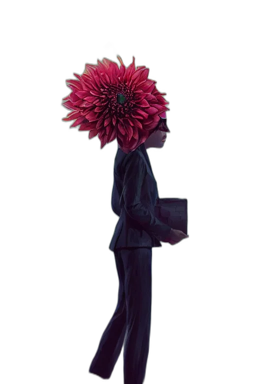 flower, hat, staff, crown, 3d render, concept art, photorealistic, vaporwave transparent PNG cut-out