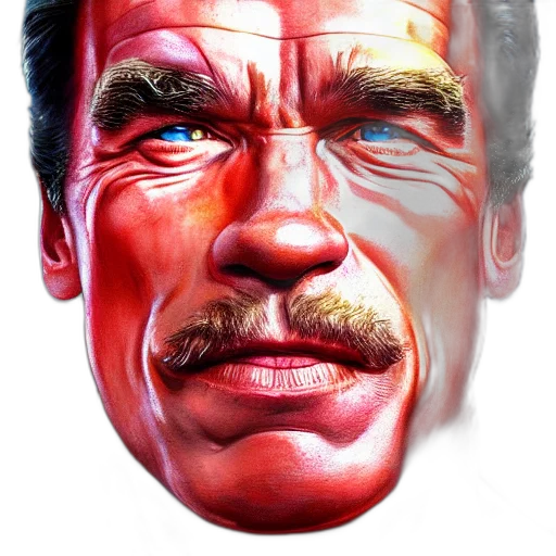 face, mask, weapon, photorealistic, comic book art, concept art, 3d render, arnold transparent PNG cut-out