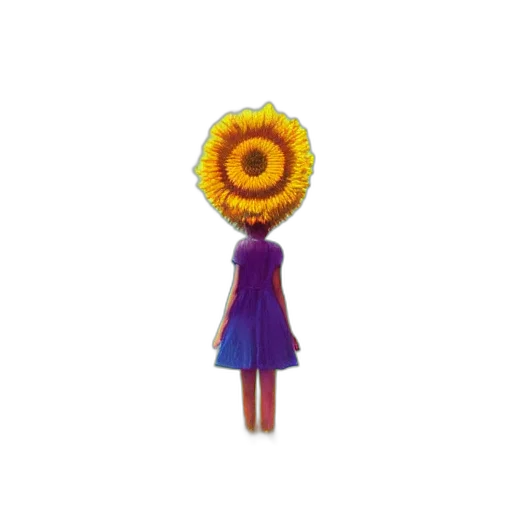 flower, staff, dress, jewelry, pixel art, 3d render, concept art, fantasy art transparent PNG cut-out