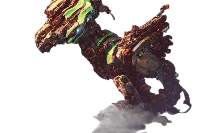 dragon, robot, creature, weapon transparent PNG cut-out