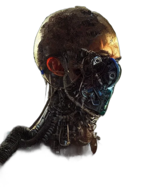 mask, robot, face, creature transparent PNG cut-out