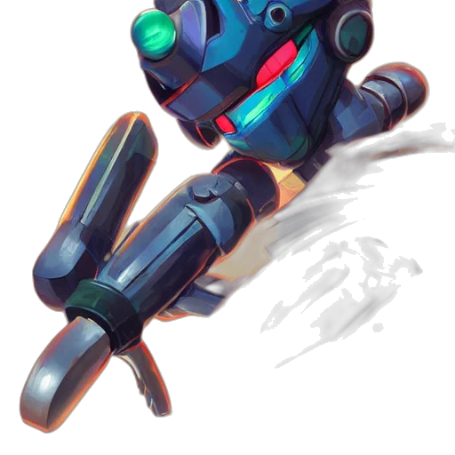 robot, weapon, staff, creature transparent PNG cut-out