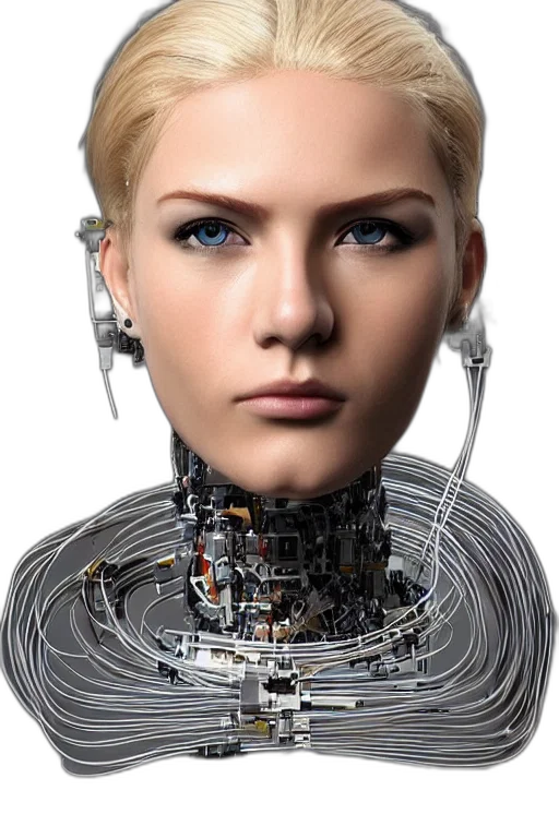 robot, face, jewelry, cyberpunk, 3d render, photorealistic, concept art, human transparent PNG cut-out