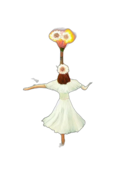 staff, dress, flower, umbrella transparent PNG cut-out