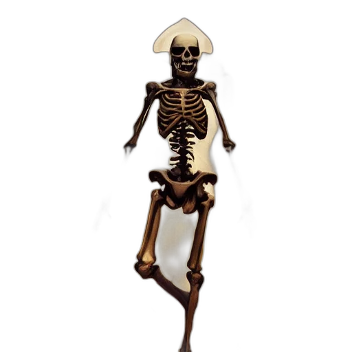 robot, staff, animal, creature, 3d render, concept art, skeleton, wearing transparent PNG cut-out