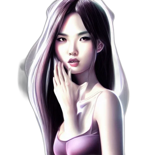 face, dress, photorealistic, fantasy art transparent PNG cut-out