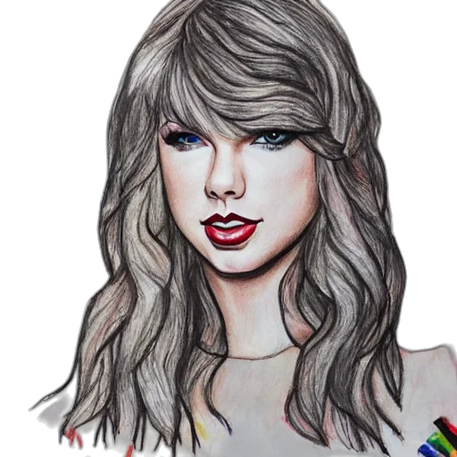 hair, cartoon, watercolor, photorealistic transparent PNG cut-out