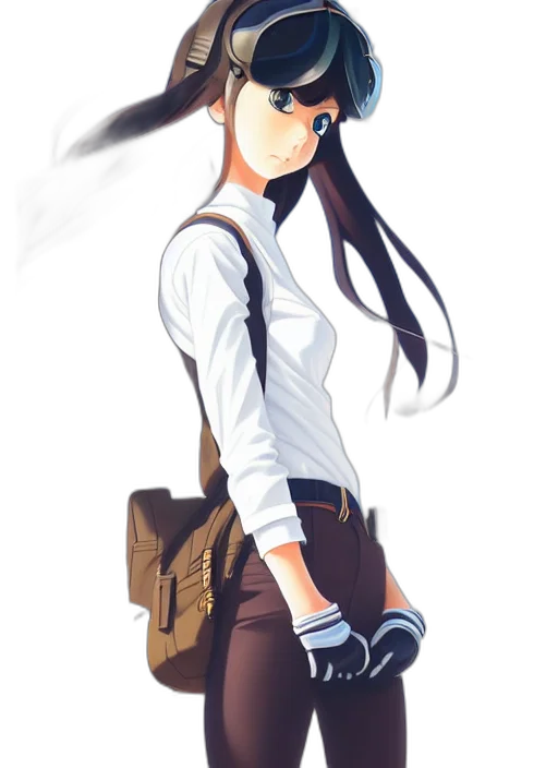 staff, hat, weapon, jacket, anime, concept art, fantasy art, photorealistic transparent PNG cut-out