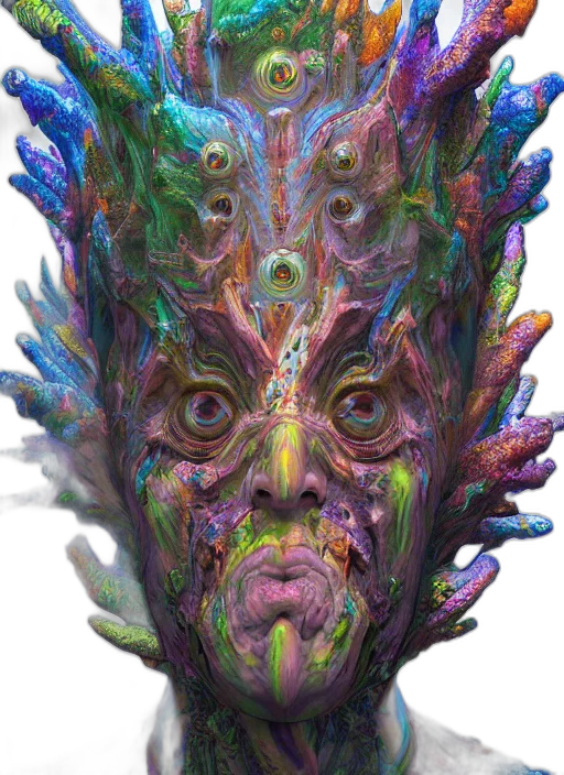 mask, face, creature, crown transparent PNG cut-out