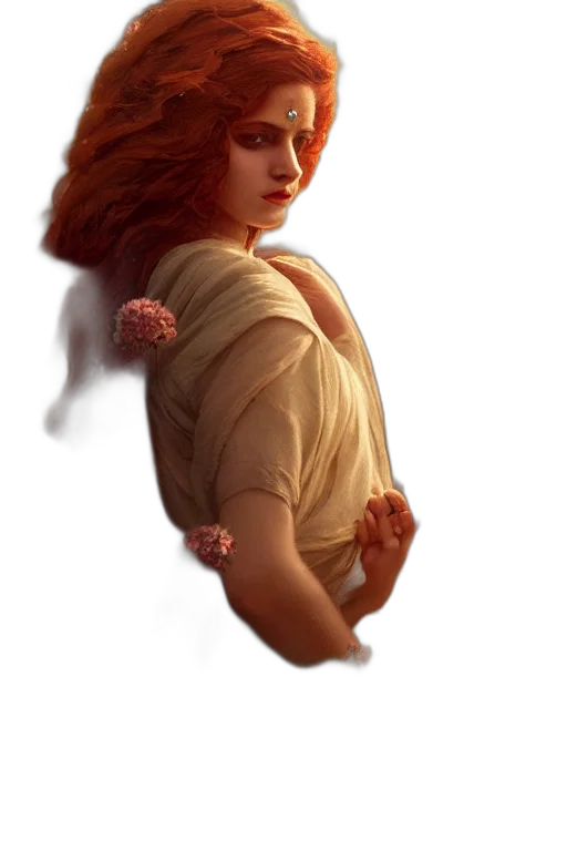 crown, staff, dress, creature transparent PNG cut-out
