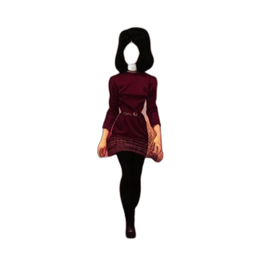 dress, mask, jacket, staff transparent PNG cut-out