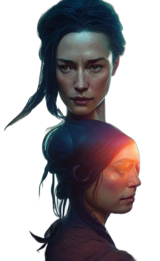 face, mask, concept art, comic book art transparent PNG cut-out